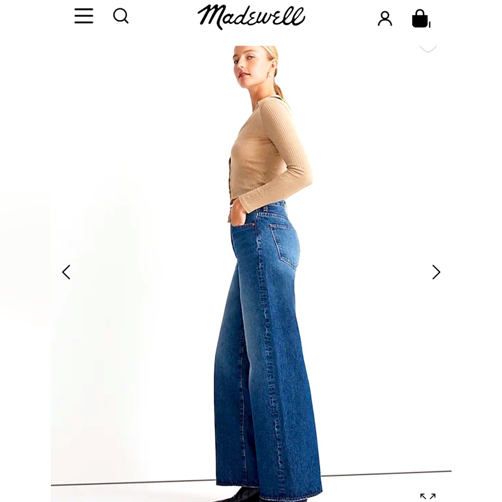 Madewell Super Wide Leg Jeans 33 NWT